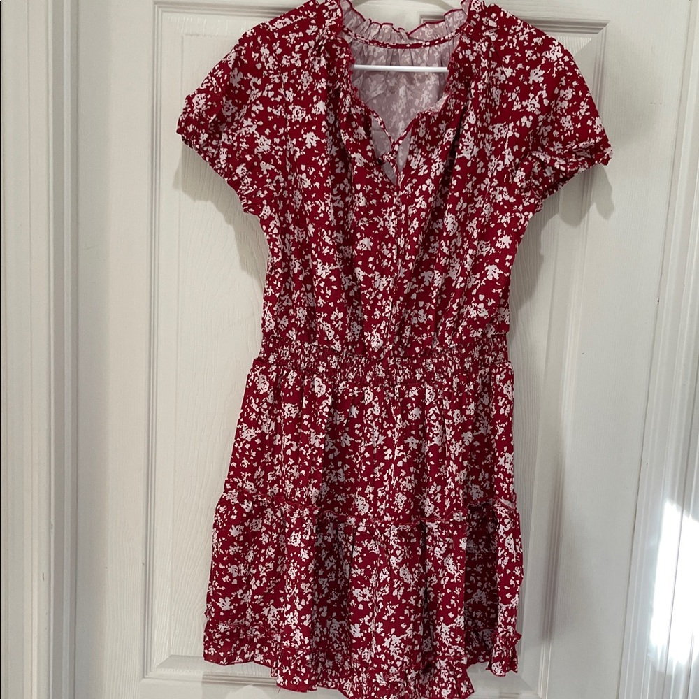 Burgundy Floral Dress